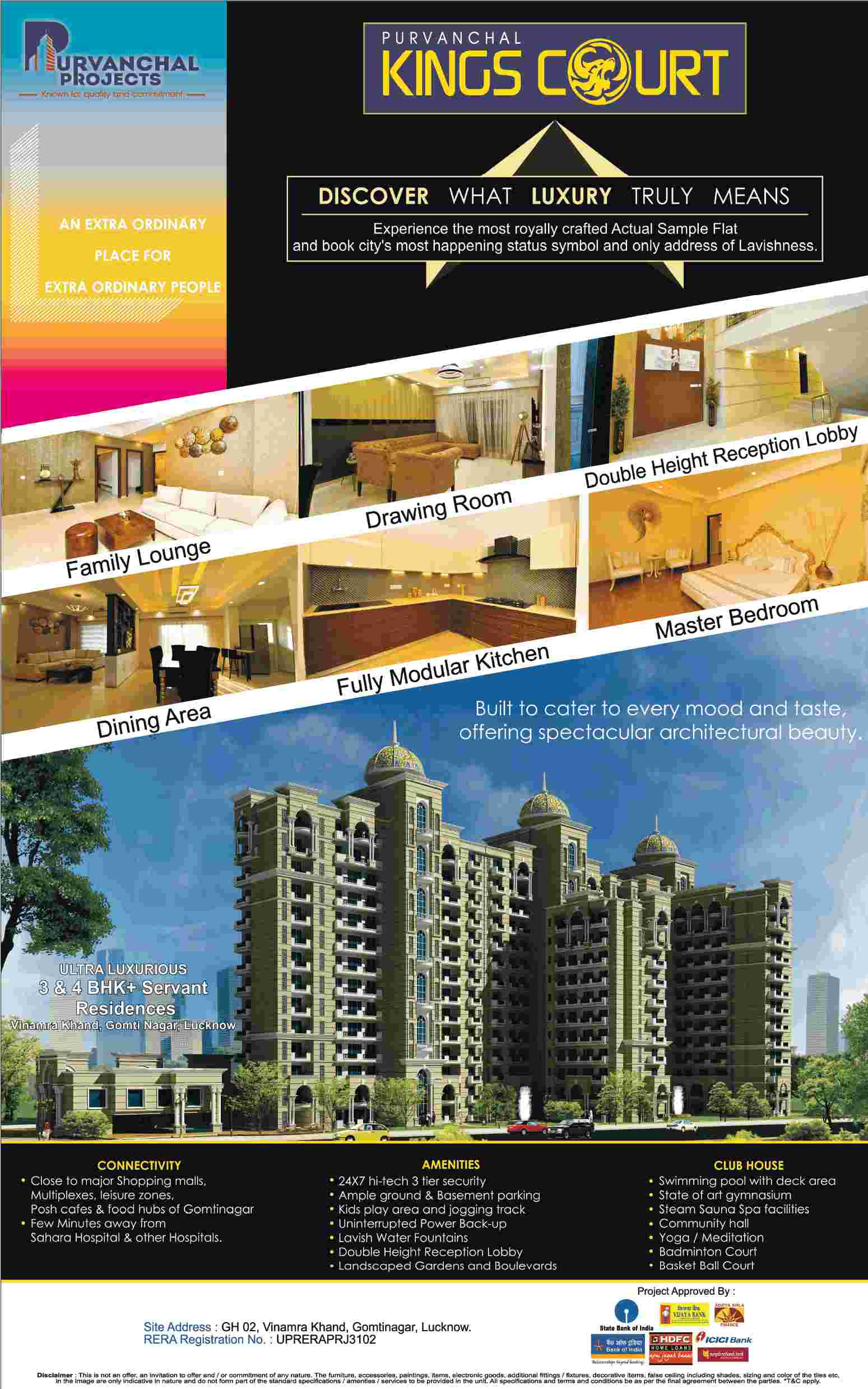 Experience the most royally crafted sample flat at Purvanchal Kings Court in Lucknow
